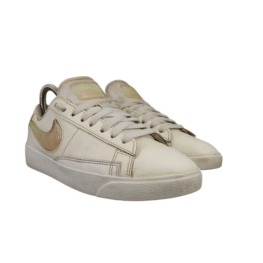 Nike Shoes Women 6 Sneaker Blazer Low Jelly Jewel Cream Leather Lifestyle Casual